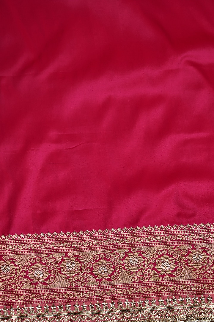 Multi-Colored Silk Banarasi Hand Embroidered Bridal Saree Set by Anushree Reddy at Pernia's Pop Up Shop