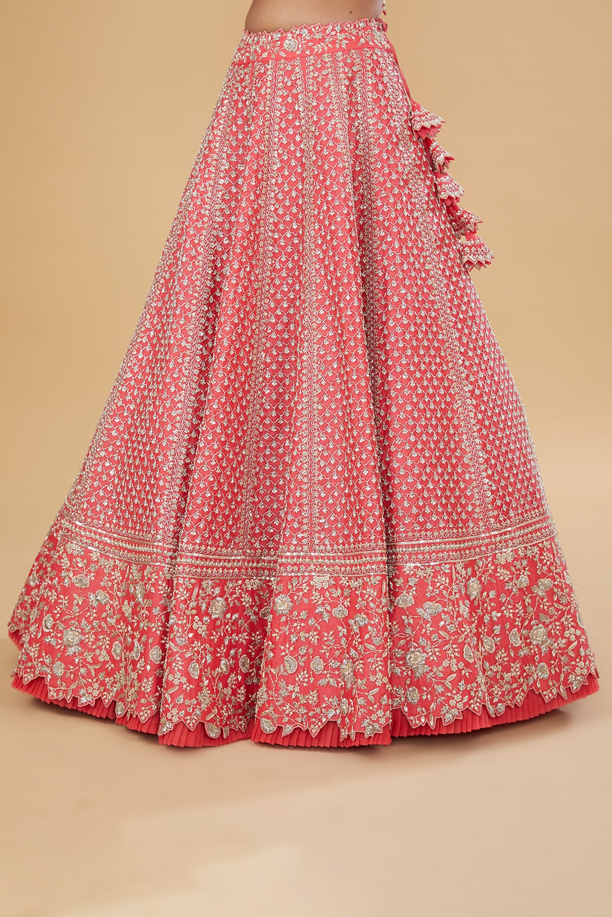 Anushree Reddy - Peach Organza Embroidered Designer Bridal Lehenga Set for Women at Pernia's Pop Up Shop