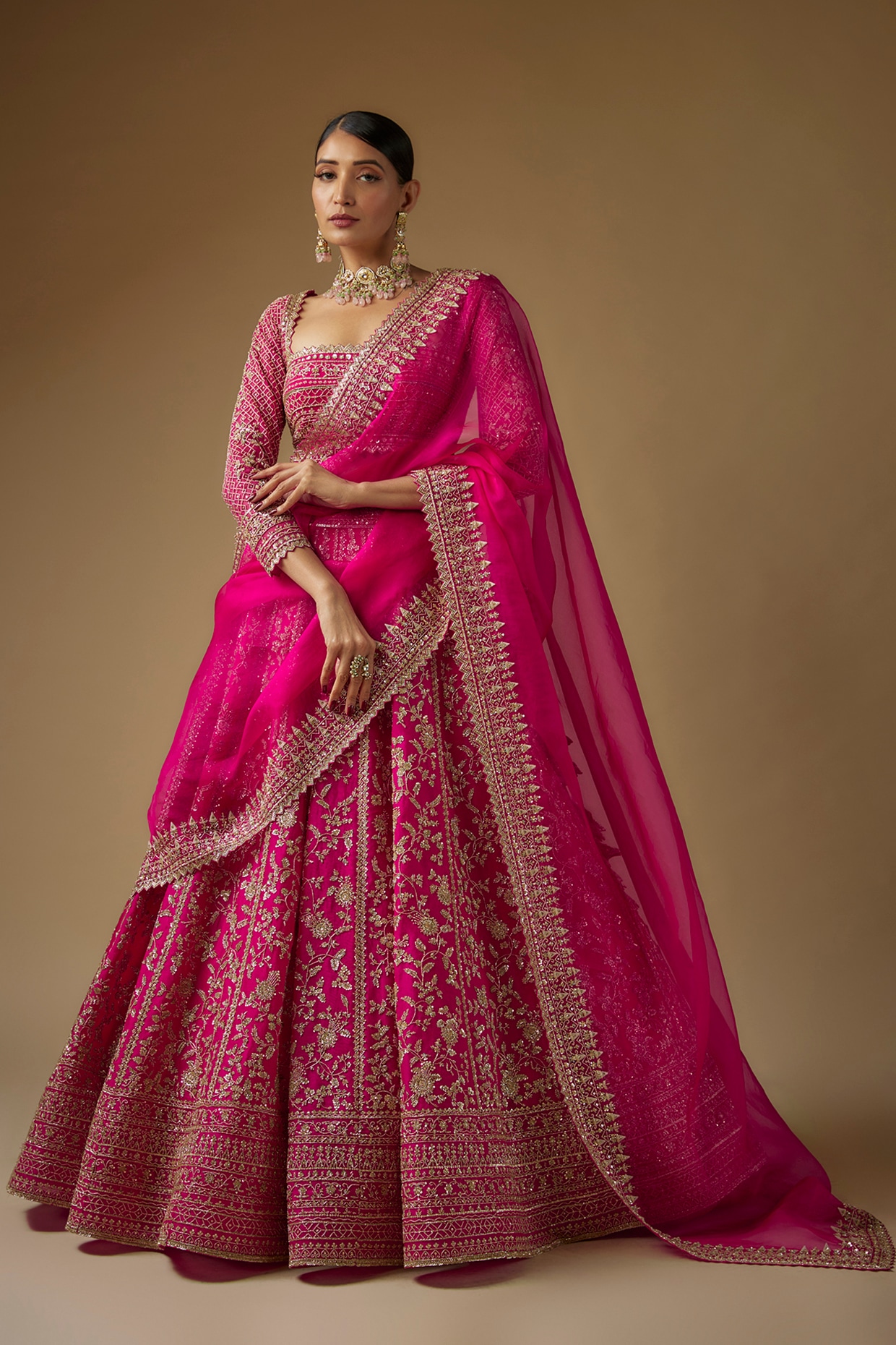 Red Embellished Lehenga Set Design by Anushree Reddy at Pernia's Pop Up  Shop 2024