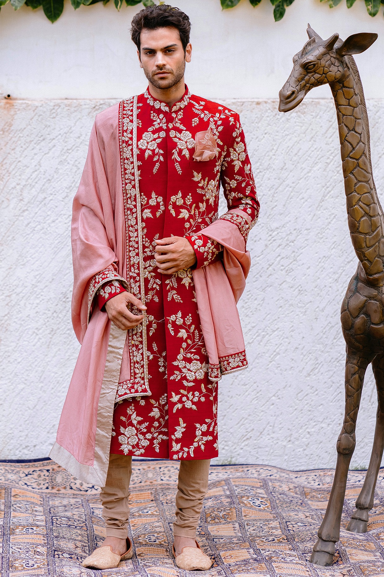 sherwani red