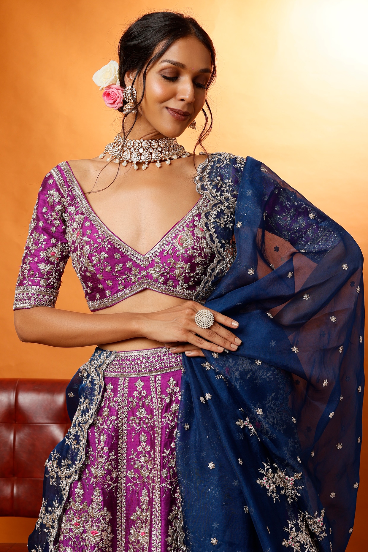 Unending Love Purple Wine Lehenga Set – Talking Threads