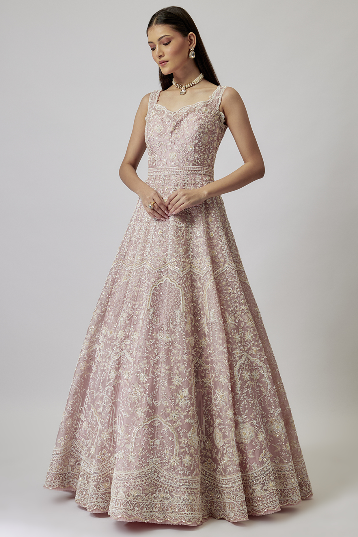 LIght PInk Organza Gown by Anushree Reddy at Pernia's Pop Up Shop