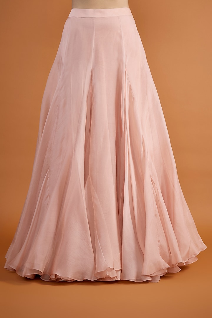 Blush Pink Net Hand Embroidered Jacket Set by Anushree Reddy at Pernia's Pop Up Shop