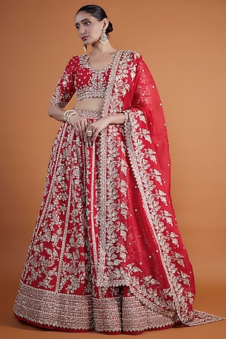 Buy Red Bridal Lehenga For Women Online