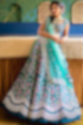 Emerald Green Bridal Lehenga Set by Anushree Reddy at Pernia's Pop Up Shop