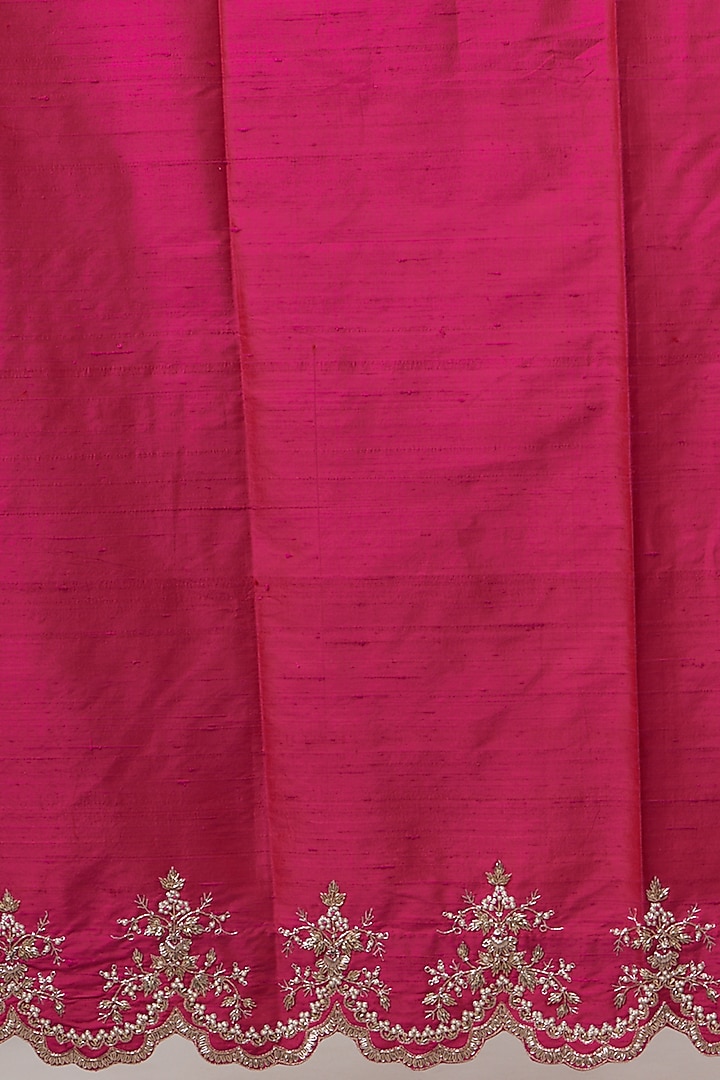 Red Embroidered Reception Saree Set by Anushree Reddy at Pernia's Pop Up Shop