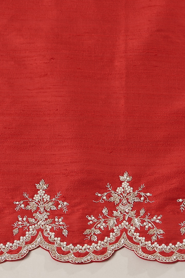 Pink Embroidered Reception Saree Set by Anushree Reddy at Pernia's Pop Up Shop