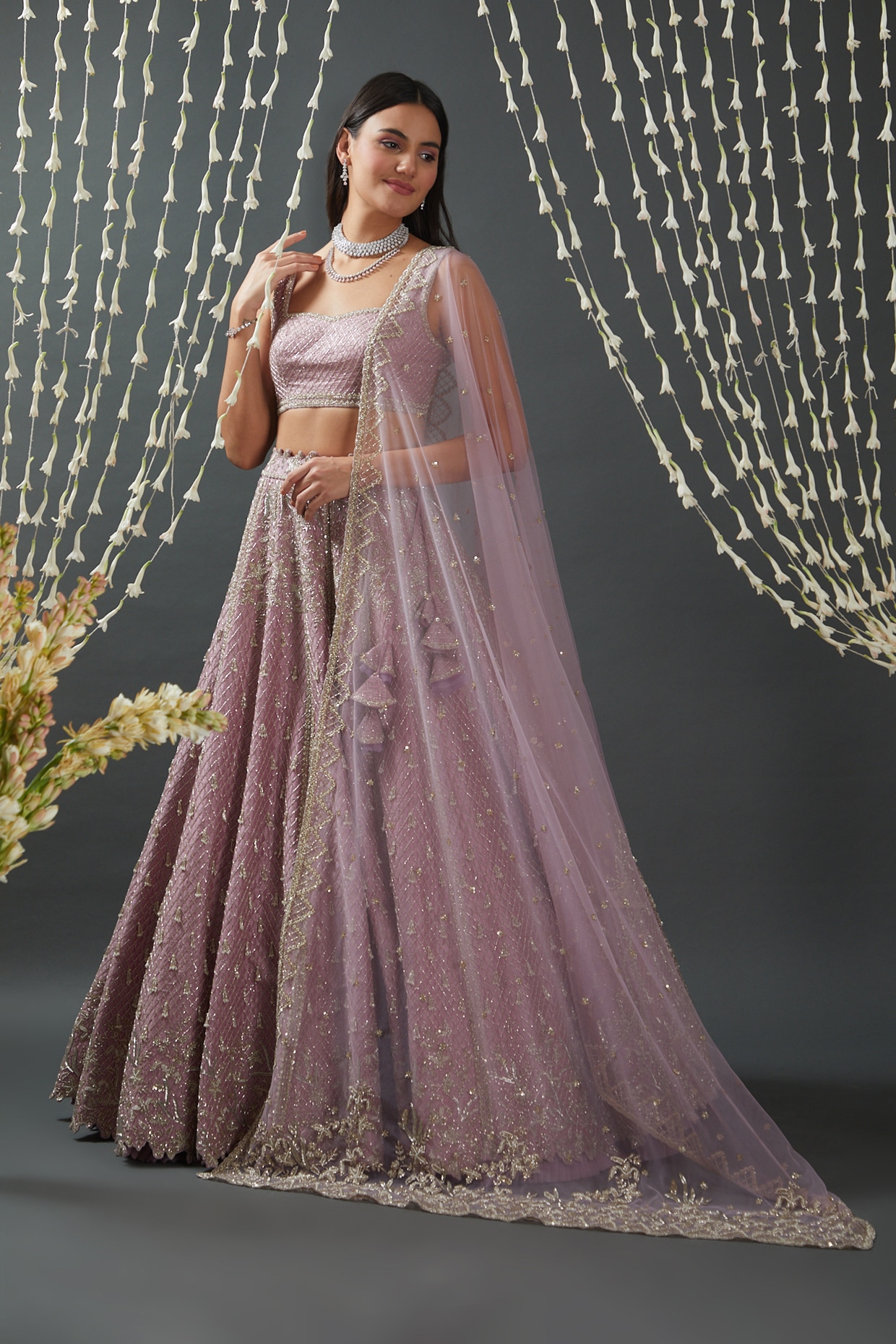 Anushree Reddy Bright Red Embroidered #Lehenga With Pink Embroidered  #Blouse & Dupatta. | Indian wedding dress, Indian bridal, Indian bridal  lehenga