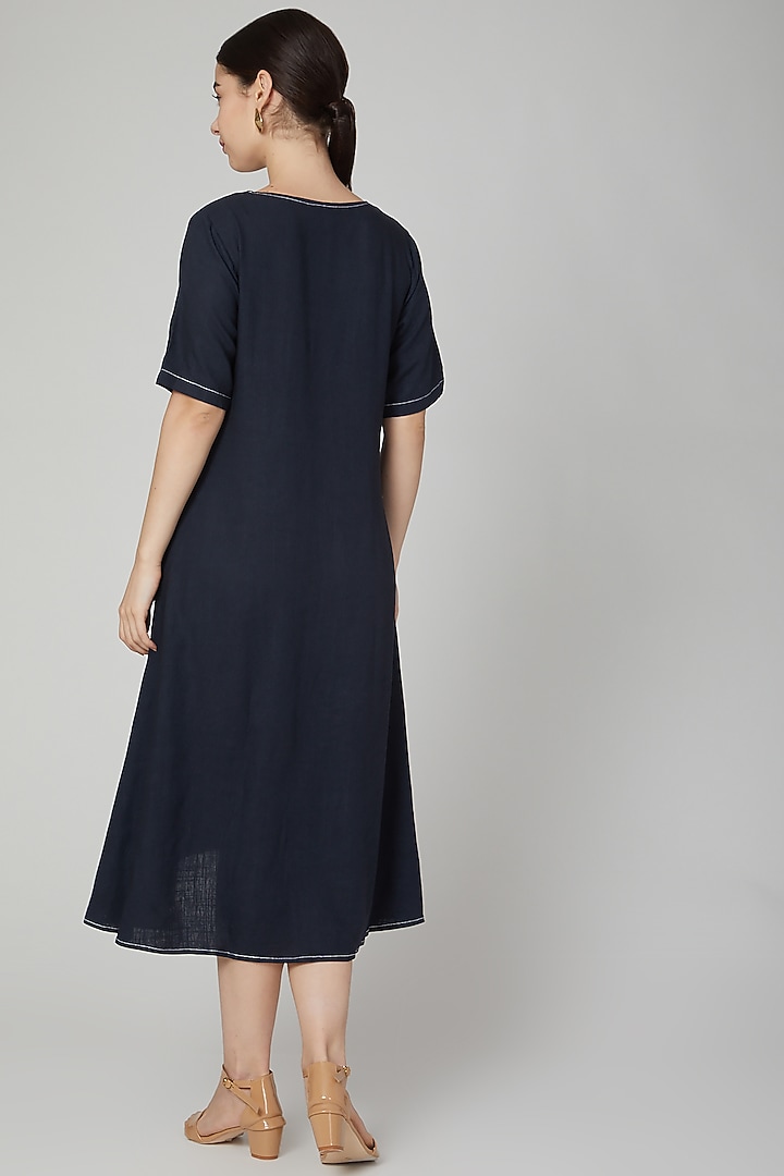 Cobalt Blue Midi Summer Dress With Pocket by Aruni at Pernia's Pop Up Shop