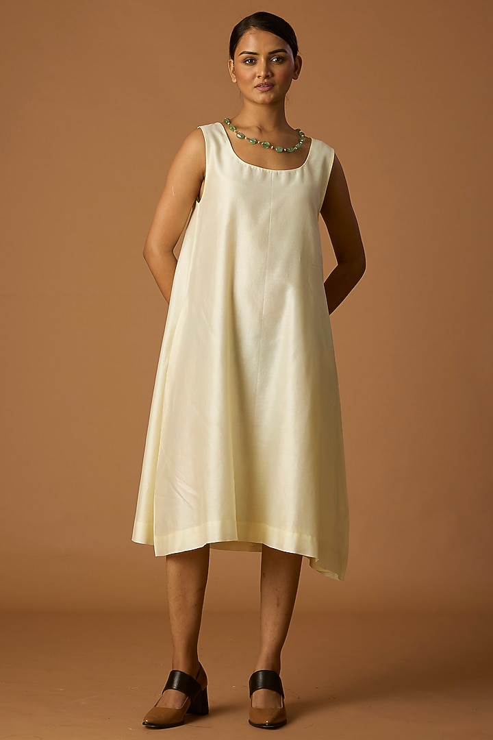Ivory Bomber Organza Printed Tunic by Anju Modi at Pernia's Pop Up Shop