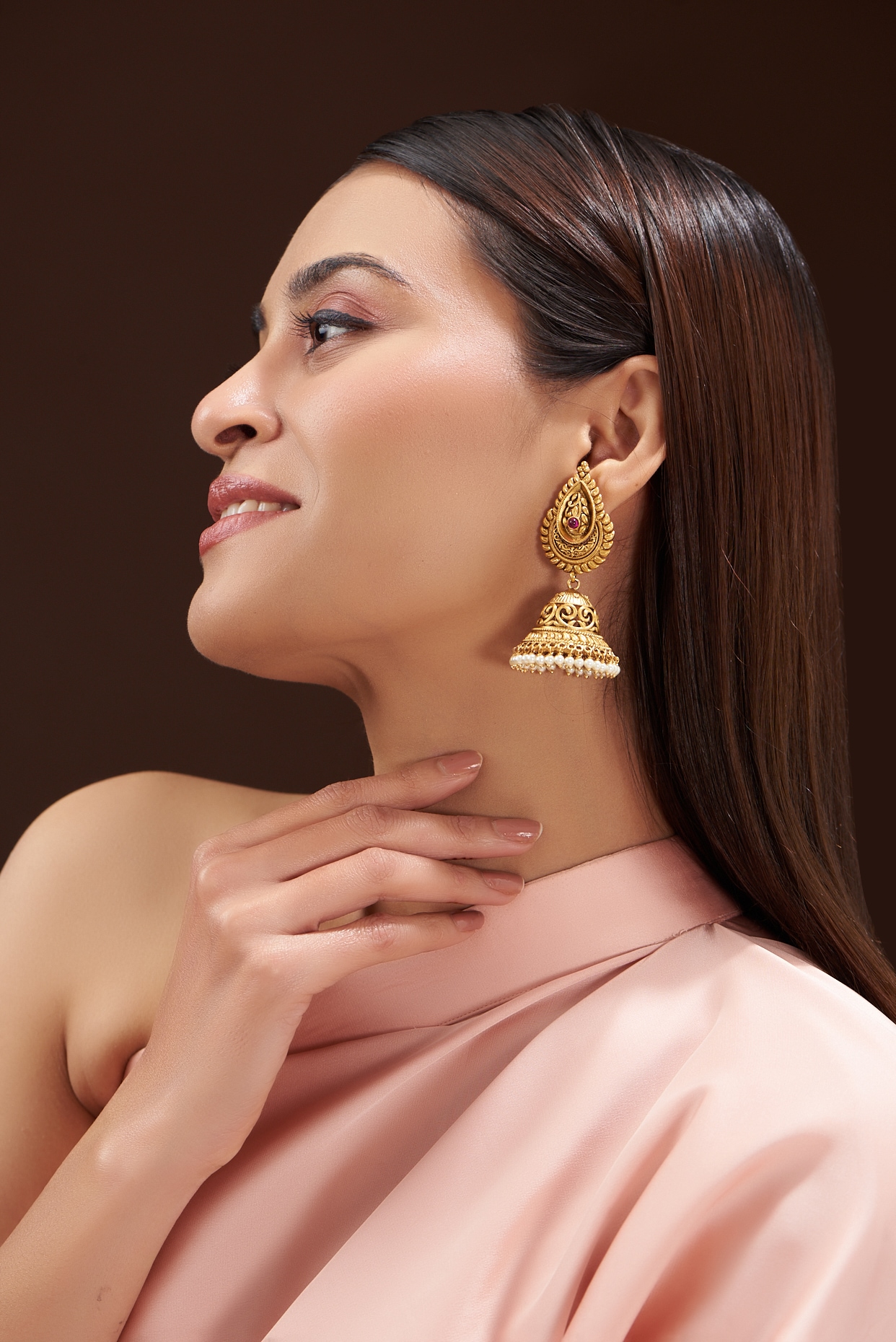 Buy Gold Jhumka Earrings Online  Latest Jhumki designs  PC Chandra  Jewellers