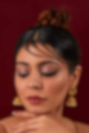 Gold Plated Pearl Chandbali Earrings by Anjali Jain Jewellery at Pernia's Pop Up Shop