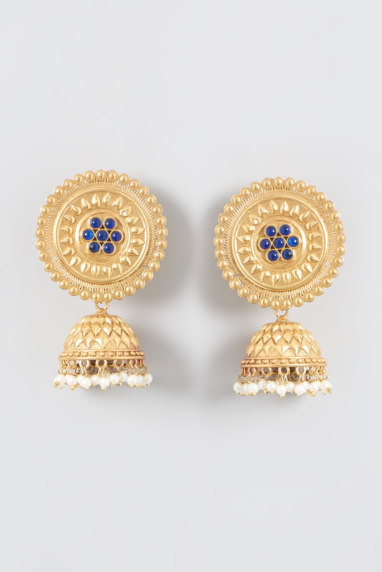 Buy Women Silver Finish Handcrafted Brass Jhumka Earrings - Festive  Favorites - Indya