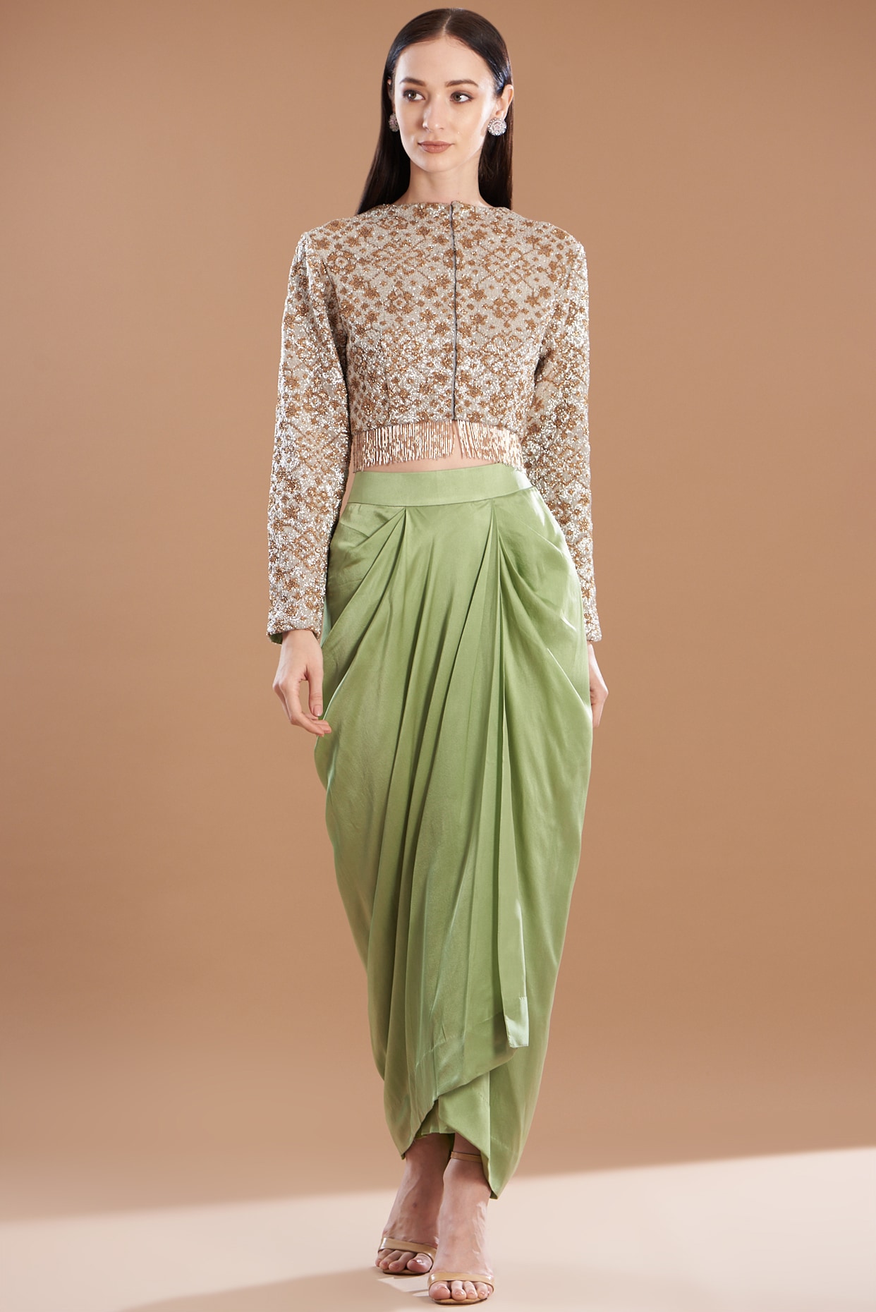 Draped shop skirt pants