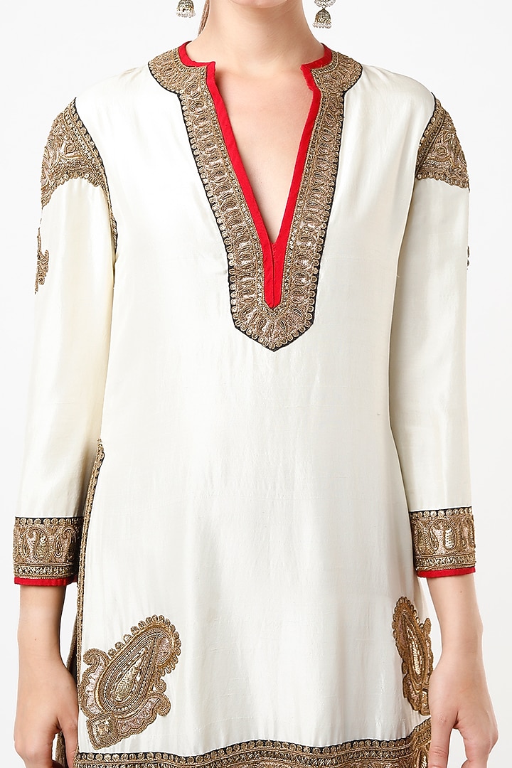 Black Chanderi Wedding Sharara Set by Anand Kabra at Pernia's Pop Up Shop