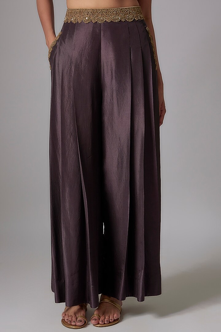 Multi-Colored Habutai Silk Printed Cape Set by Anand Kabra at Pernia's Pop Up Shop