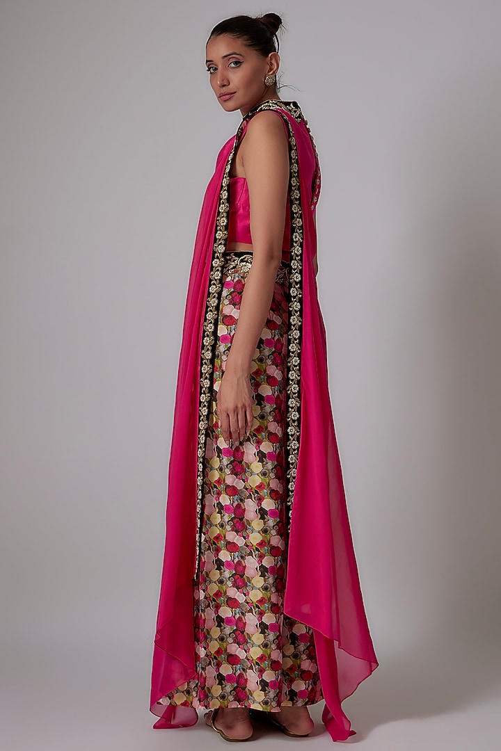 Multi-Colored Habutai Silk Printed Pant Set by Anand Kabra at Pernia's Pop Up Shop