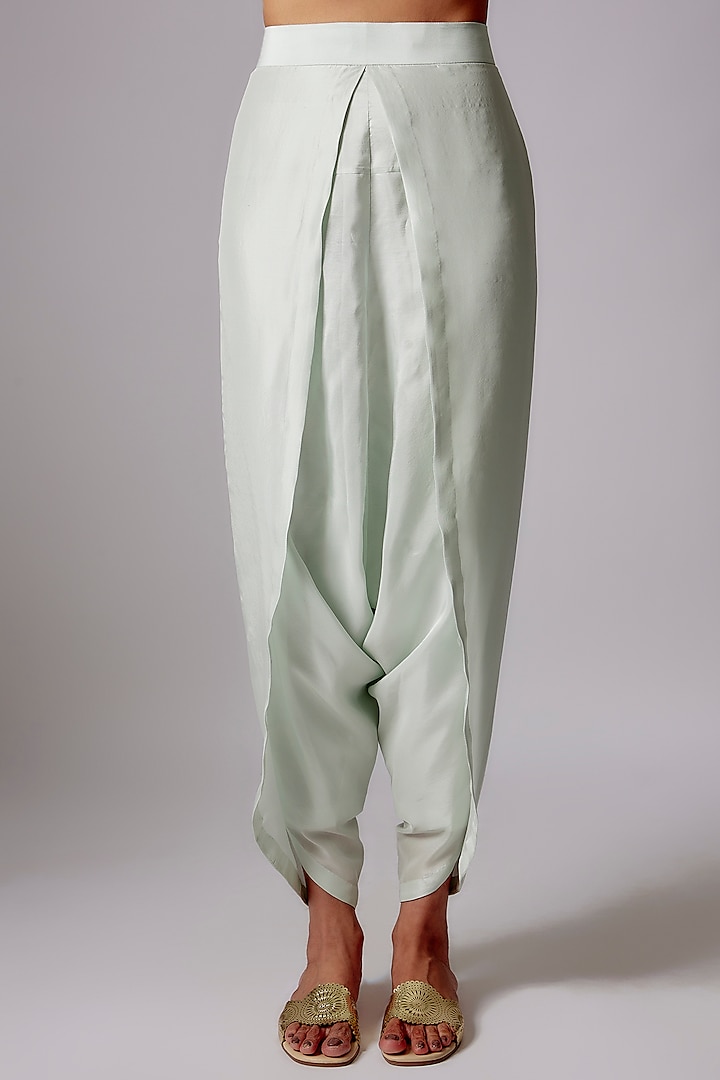 Light Blue Georgette Embroidered Cape Set by Anand Kabra at Pernia's Pop Up Shop