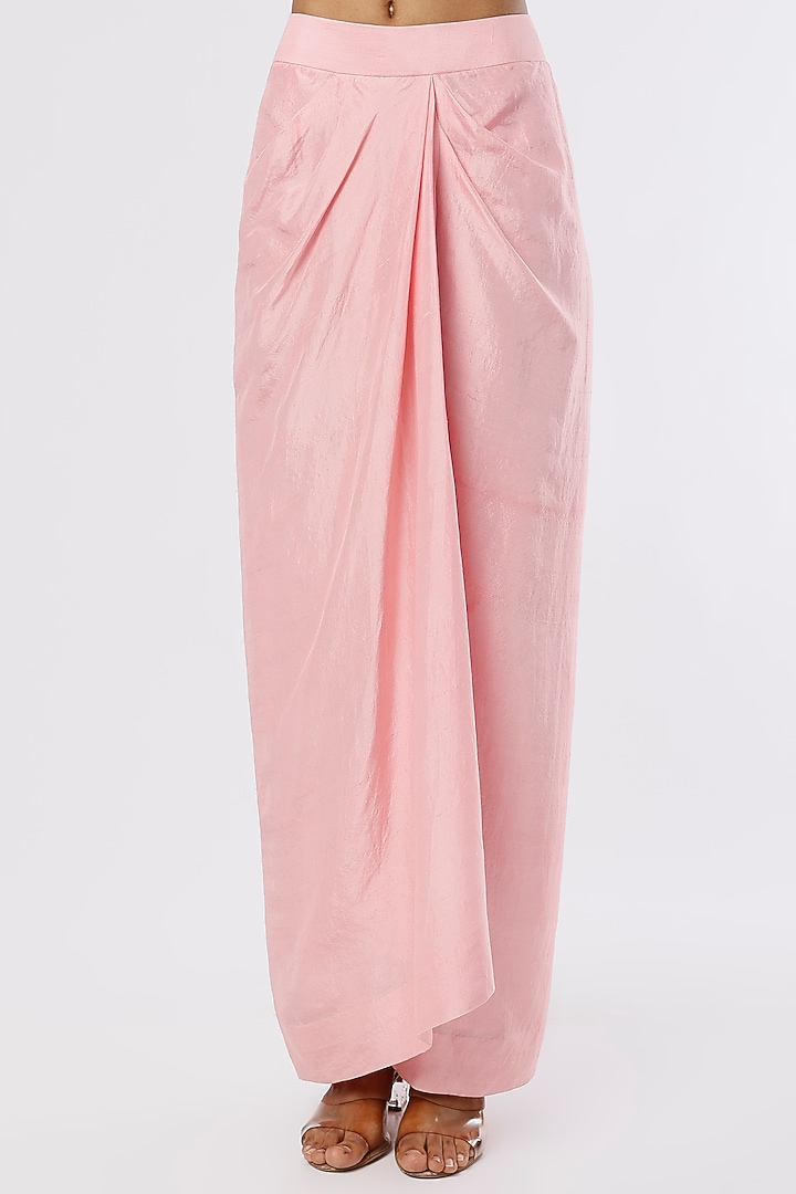 Peach Organza Skirt Set by Anand Kabra at Pernia's Pop Up Shop