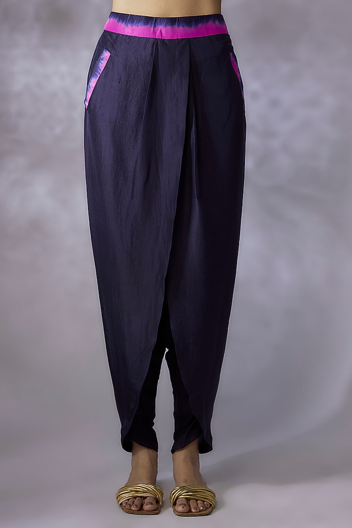 Dark Grey Dupion Silk Co-Ord Set by Anand Kabra at Pernia's Pop Up Shop