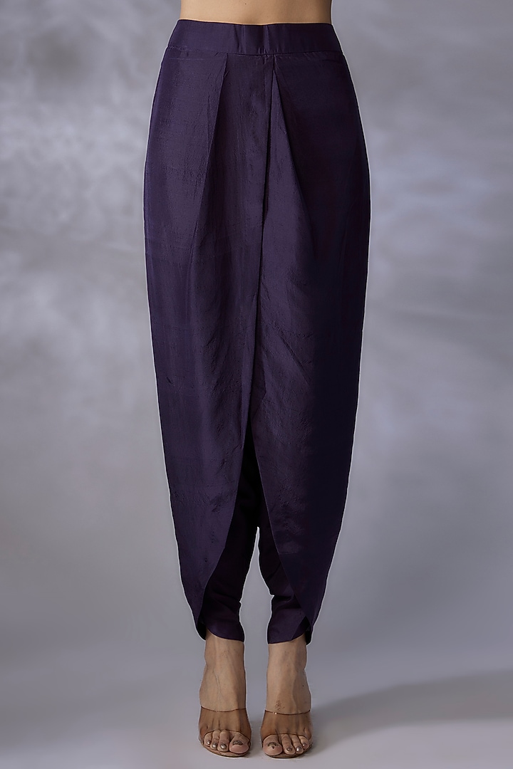Multi-Colored Habutai Silk Embroidered Cape Set by Anand Kabra at Pernia's Pop Up Shop