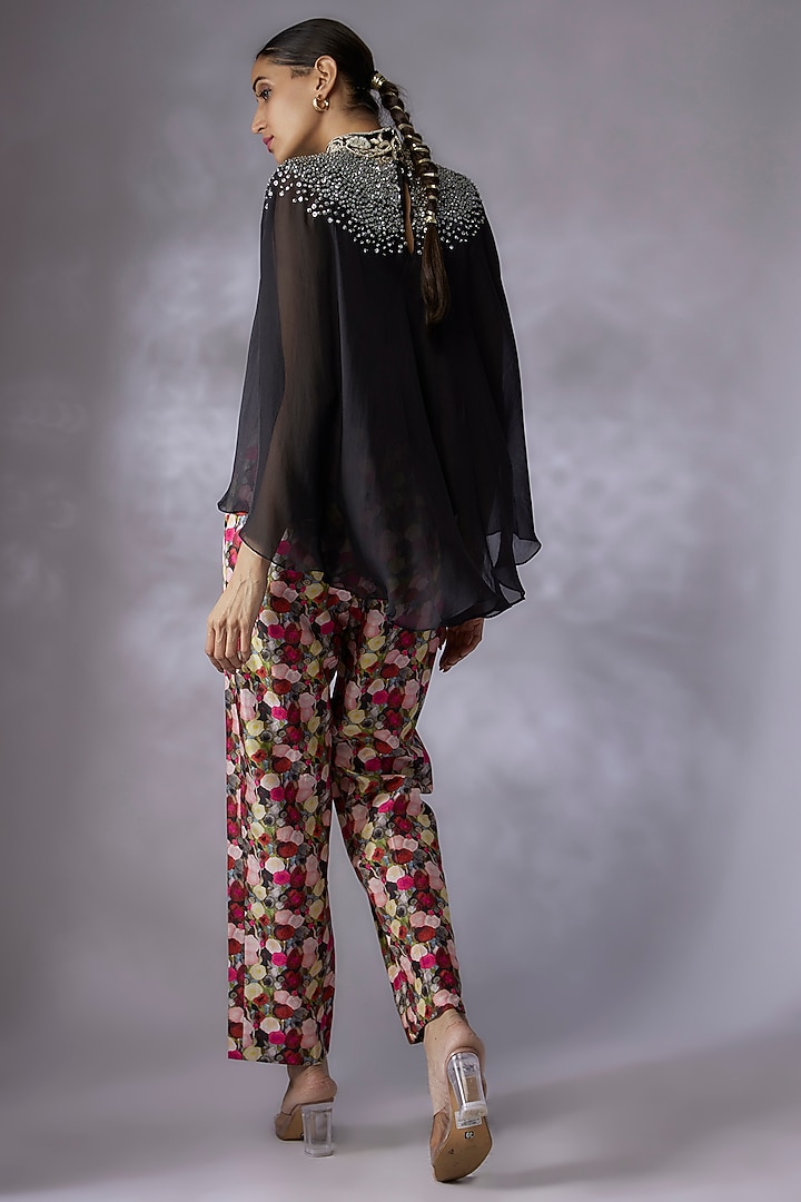 Multi-Colored Dupion Silk Printed Pant Set by Anand Kabra at Pernia's Pop Up Shop
