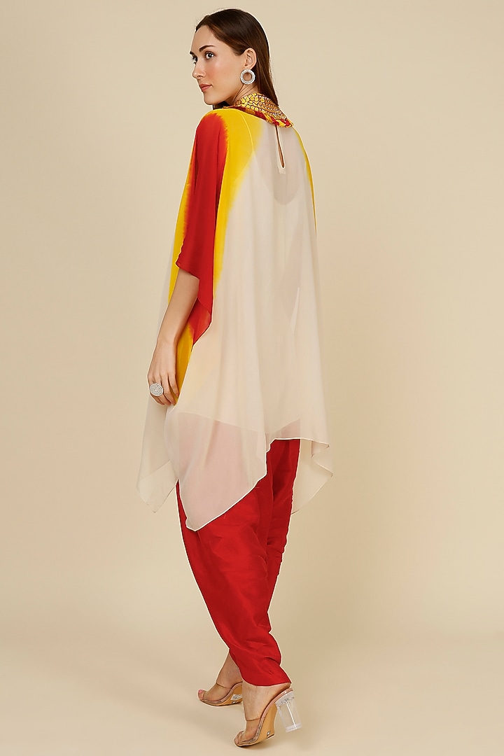 Ivory Embroidered Cape Set by Anand Kabra at Pernia's Pop Up Shop