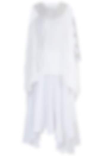 White Embellished Top With Skirt by Anamika Khanna