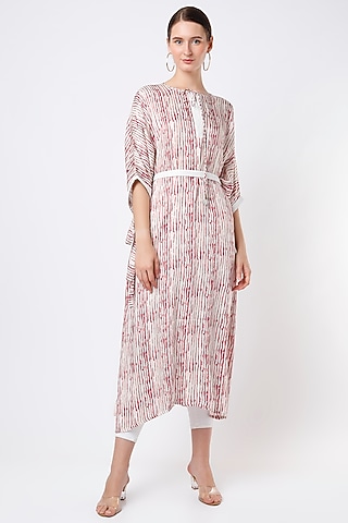 Blush Pink Striped Tunic by ANMOL KAKAD