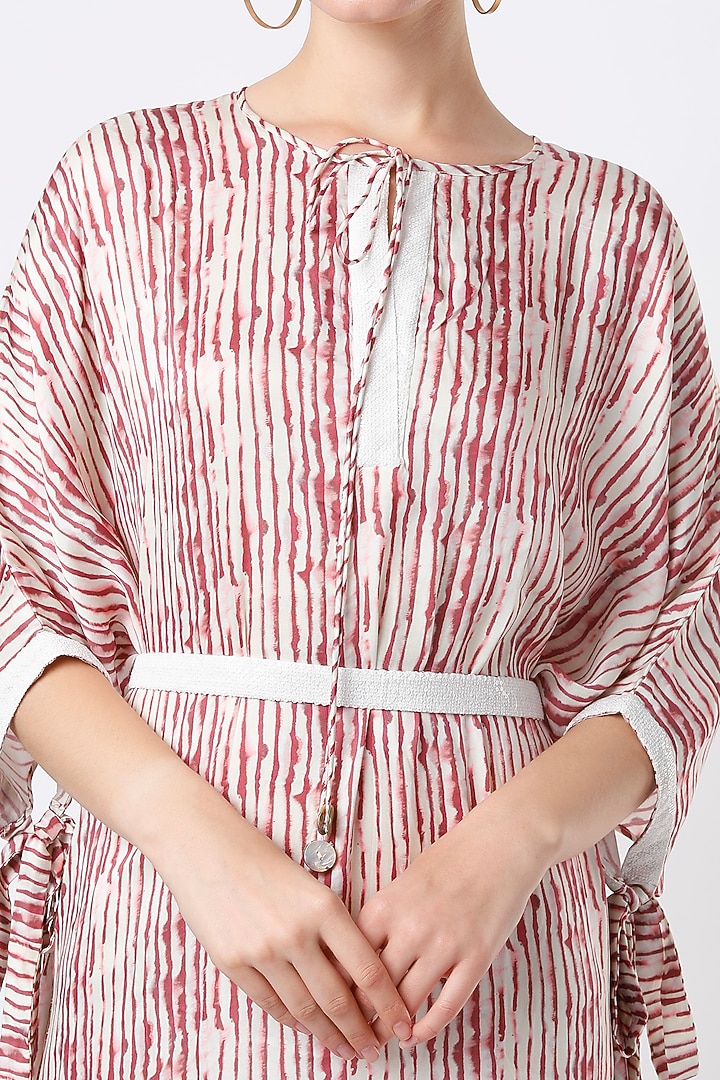 Blush Pink Striped Tunic by ANMOL KAKAD at Pernia's Pop Up Shop