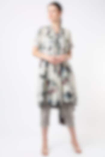 Cream Printed Jacket Set by ANMOL KAKAD at Pernia's Pop Up Shop