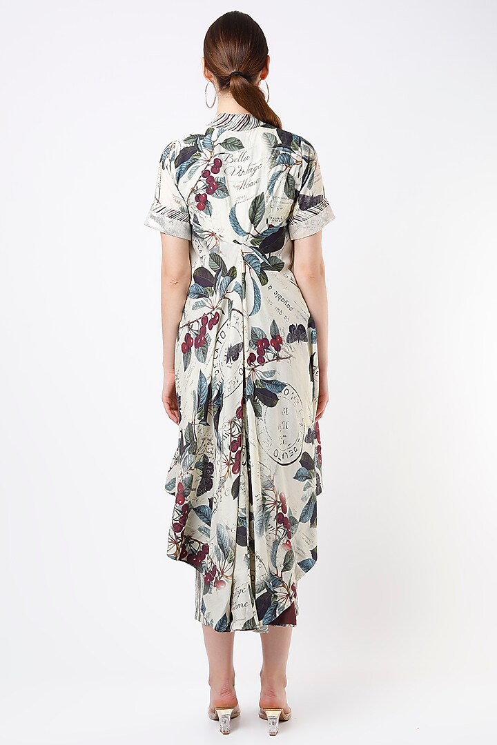 Cream Printed Jacket Set by ANMOL KAKAD at Pernia's Pop Up Shop