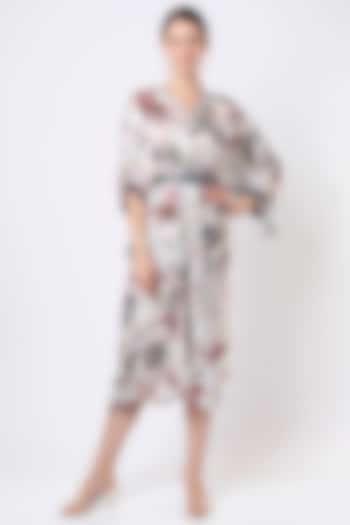 Blush Pink Floral Printed Summer Dress by ANMOL KAKAD at Pernia's Pop Up Shop