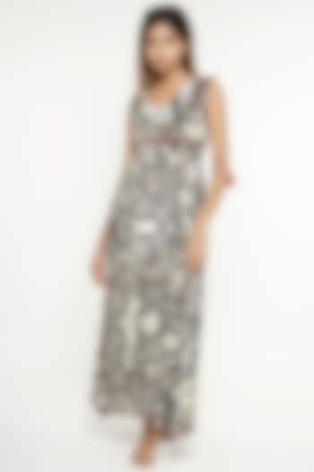 Black Cowl Summer Dress In Satin by ANMOL KAKAD at Pernia's Pop Up Shop