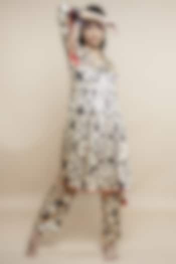 Brown Satin Tunic Set by ANMOL KAKAD at Pernia's Pop Up Shop