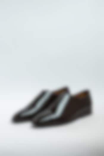 Chocolate Brown Genuine Leather Formal Shoes by Aniket Gupta