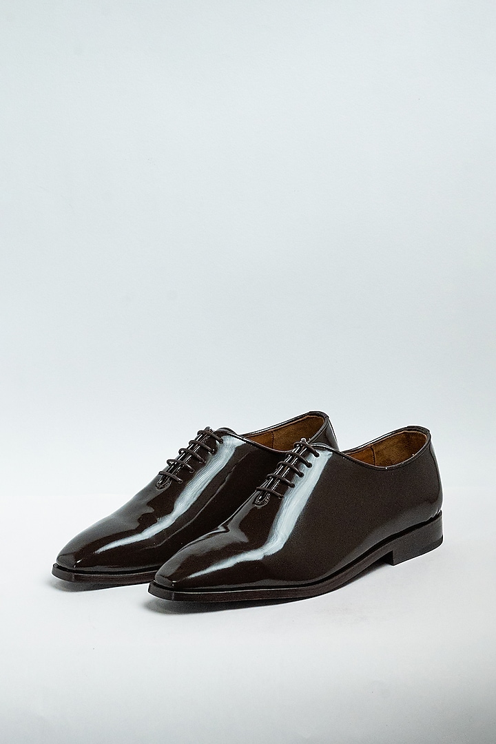 Chocolate Brown Genuine Leather Formal Shoes by Aniket Gupta