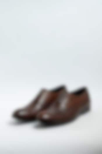 Brown Genuine Leather Formal Shoes by Aniket Gupta