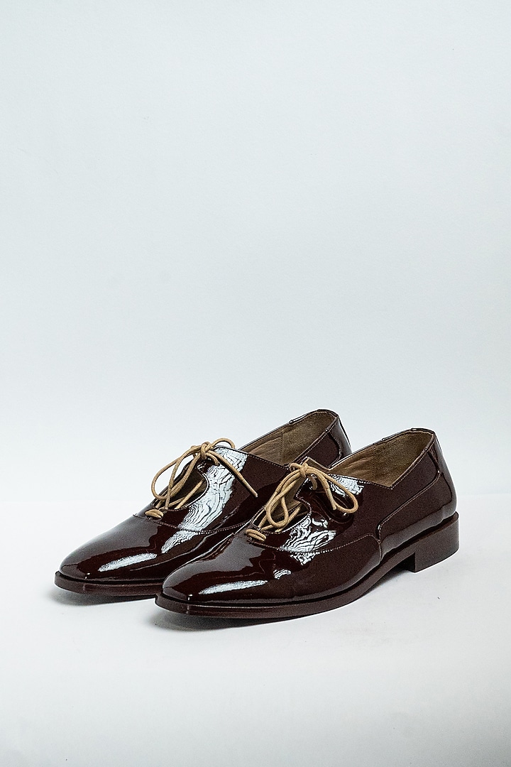 Cherry Genuine Leather Formal Shoes by Aniket Gupta