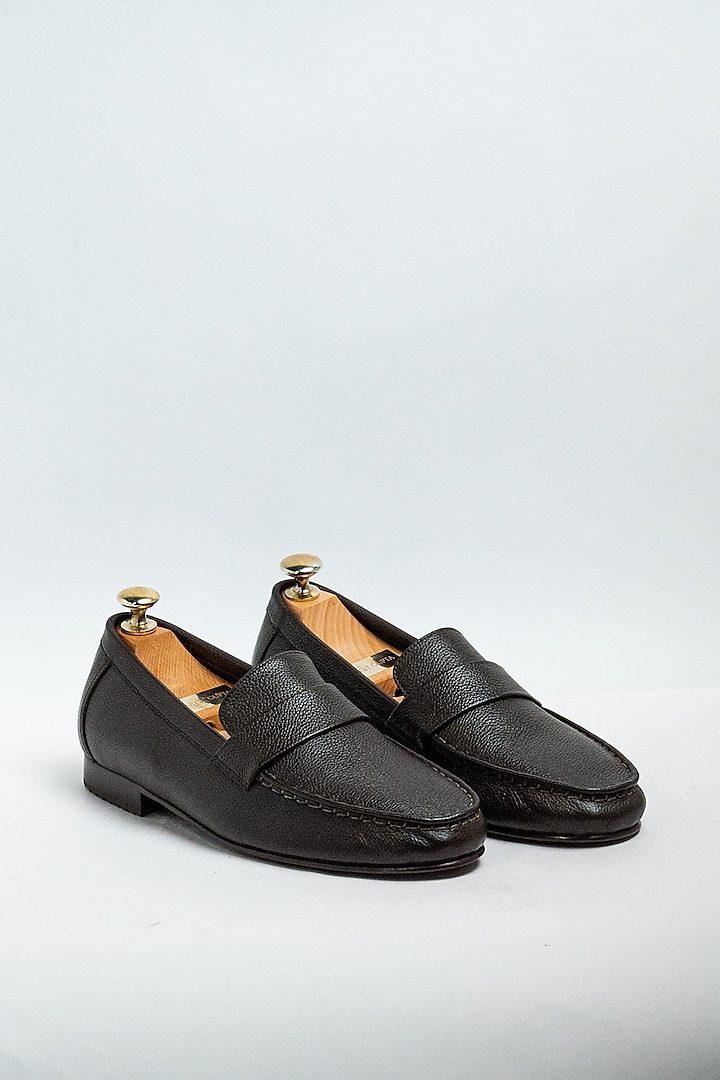 Brown Genuine Leather Formal Shoes by Aniket Gupta