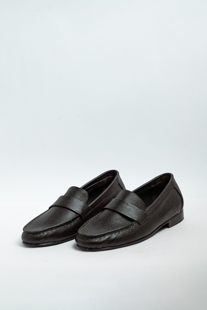 Brown Genuine Leather Formal Shoes by Aniket Gupta at Pernia's Pop Up Shop