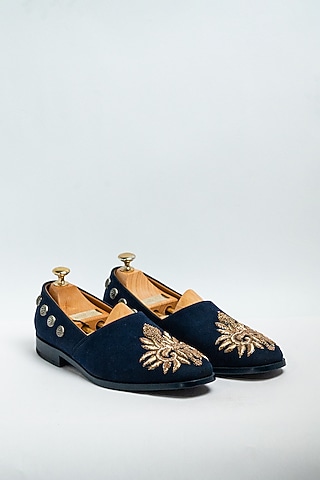 Black Genuine Leather Formal Shoes by Aniket Gupta