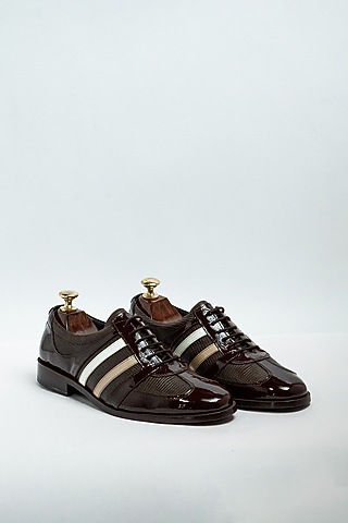 Brown Genuine Leather Formal Shoes by Aniket Gupta