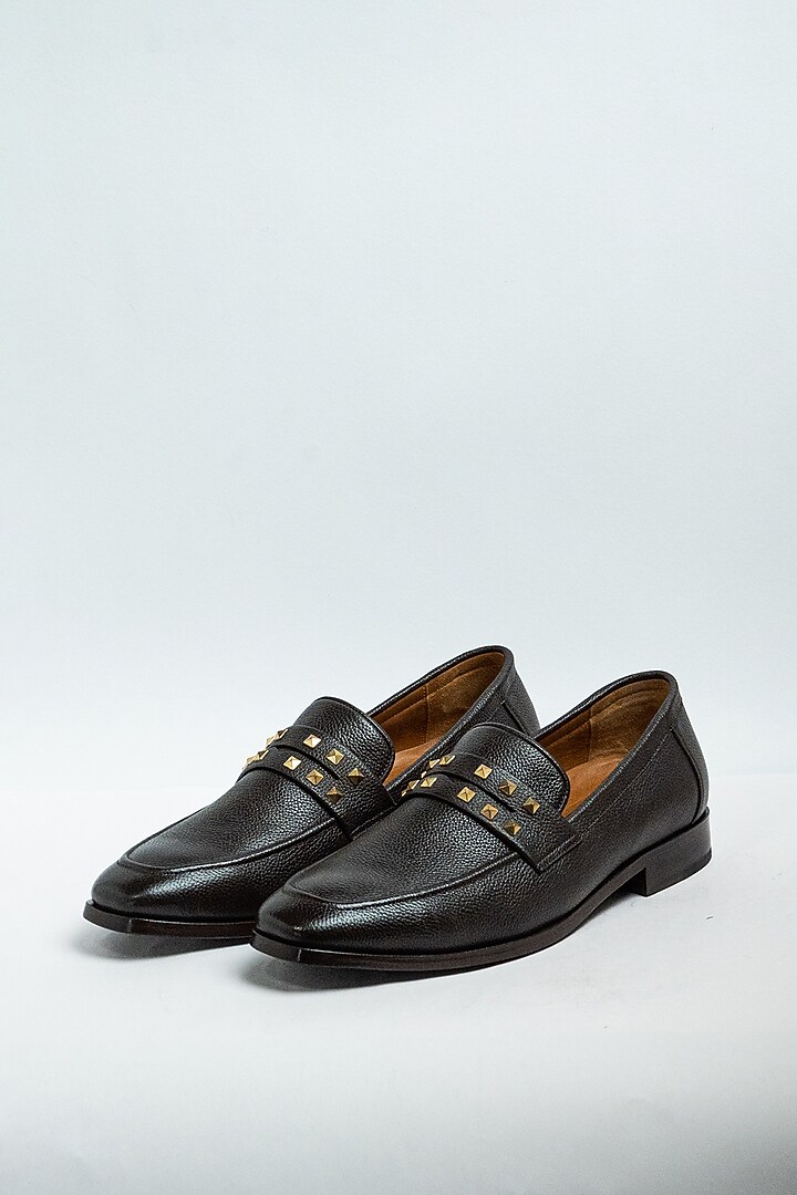 Brown Genuine Leather Formal Shoes by Aniket Gupta at Pernia's Pop Up Shop