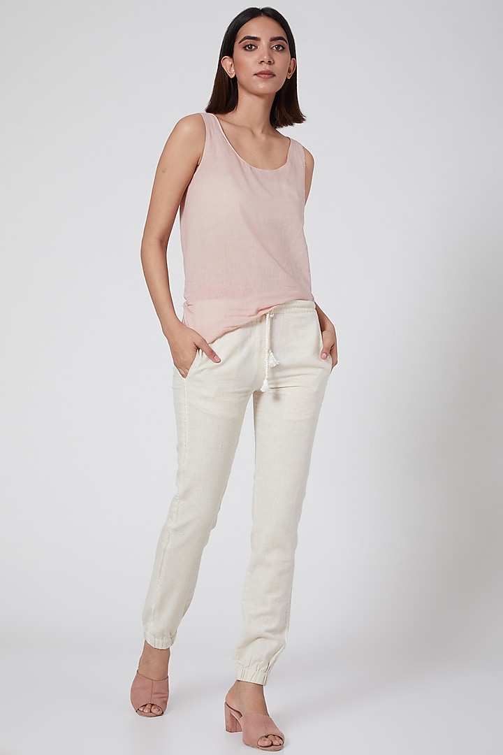 White Pants With Pockets by Ankita