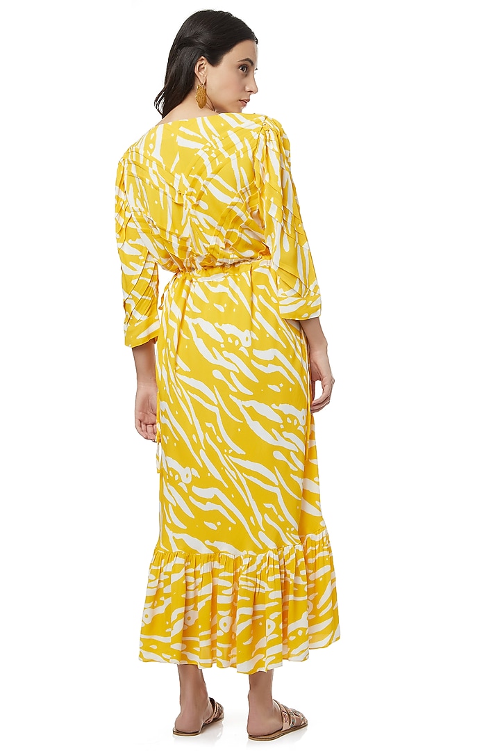 Yellow Dress With Pleats by Ankita at Pernia's Pop Up Shop