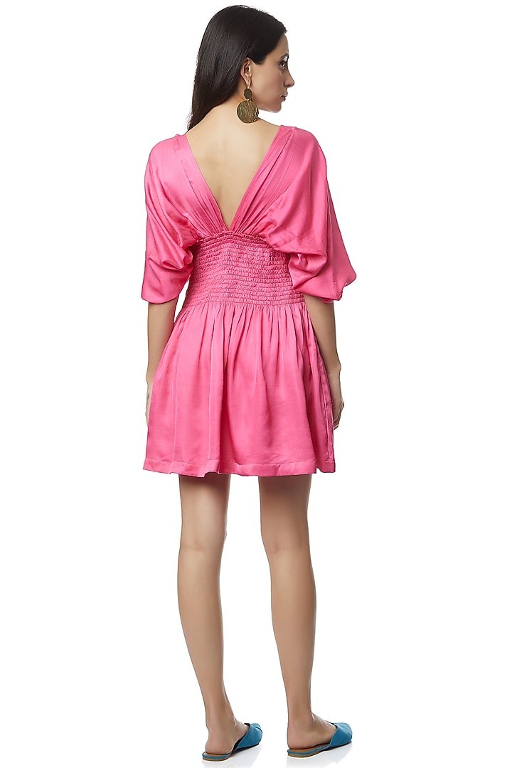 Fuchsia Dress With Smocking by Ankita at Pernia's Pop Up Shop