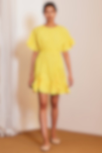 Yellow Ruffled Daisy Summer Dress by Ankita at Pernia's Pop Up Shop