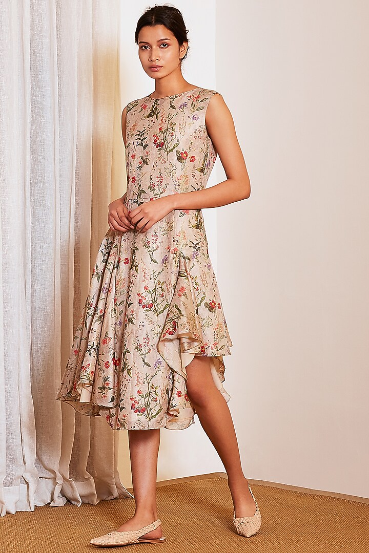 Multi Colored Flared Asymmetrical Summer Dress by Ankita at Pernia's Pop Up Shop