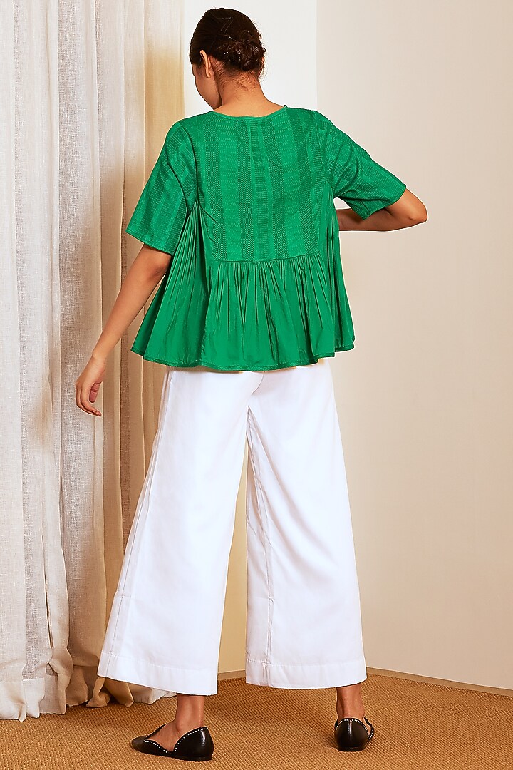 Emerald Green Flared Top by Ankita at Pernia's Pop Up Shop